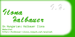 ilona halbauer business card